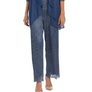 R&M Richards Blue Textured Pants Size 12